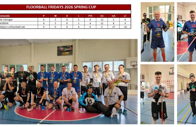 Floorball Fridays Spring Cup 2026 – rezultatai ir apdovanojimai