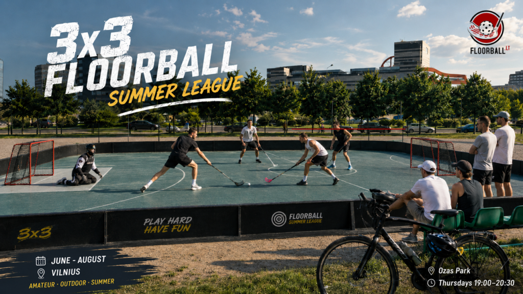 3×3 Floorball Summer League – Ozo Parkas, ketvirtadieniais 19:00–20:30