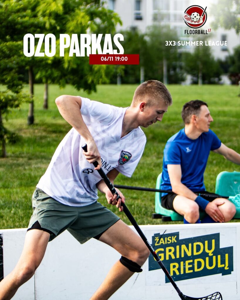 3×3 Floorball Summer League kvietimas Ozo parke